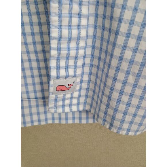 Vineyard Vines Shirt Men's 2X Blue White Check Classic Fit Murray Button Down - Picture 8 of 11